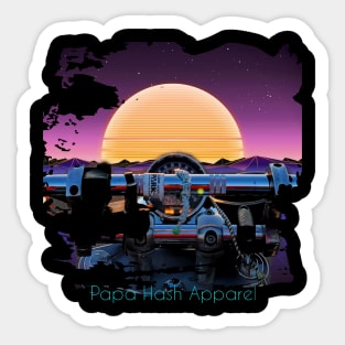 Papa Hash Apparel: Moonlit Ride Sticker